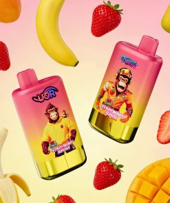 UOR Twins 80000 80k Puffs Double Flavor LED Display Disposable Vape in Peach Mango & Strawberry Ice flavor