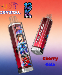 UOR Crystal 12000 12K Puffs Rechargeable LED Light Disposable in Cherry Cola flavor