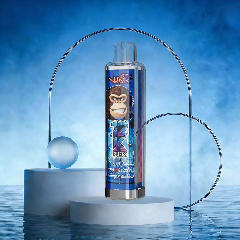UOR Crystal 12000 12K Puffs Puffs Rechargeable Disposable Vape EU Warehouse in Blueberry Raspberry flavor