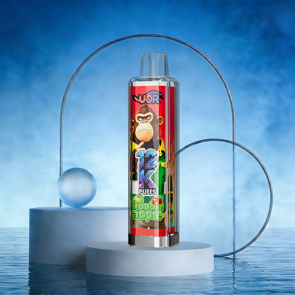 UOR Crystal 12000 12K Puffs Puffs Rechargeable Disposable Vape EU Warehouse in Double Apple flavor