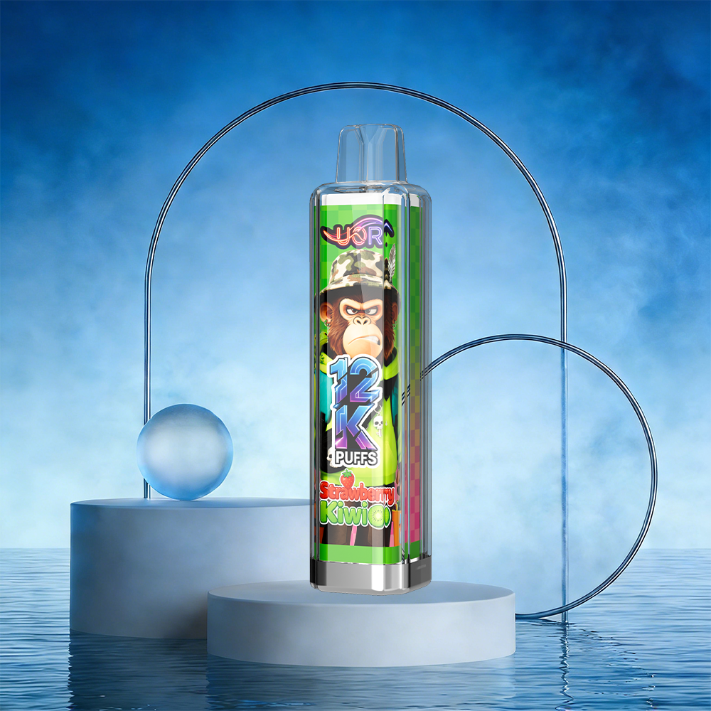 UOR Crystal 12000 12K Puffs Puffs Rechargeable Disposable Vape EU Warehouse in Strawberry Kiwi flavor
