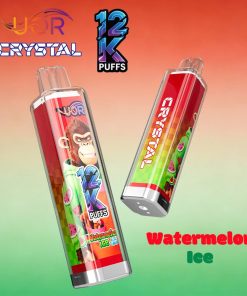 UOR Crystal 12000 12K Puffs Rechargeable LED Light Disposable in Watermelon Ice flavor
