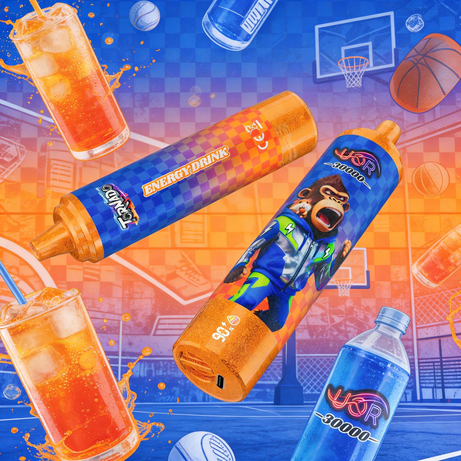 UOR Tornado 30000 30K Puffs LED Display Disposable in Energy Drink flavor