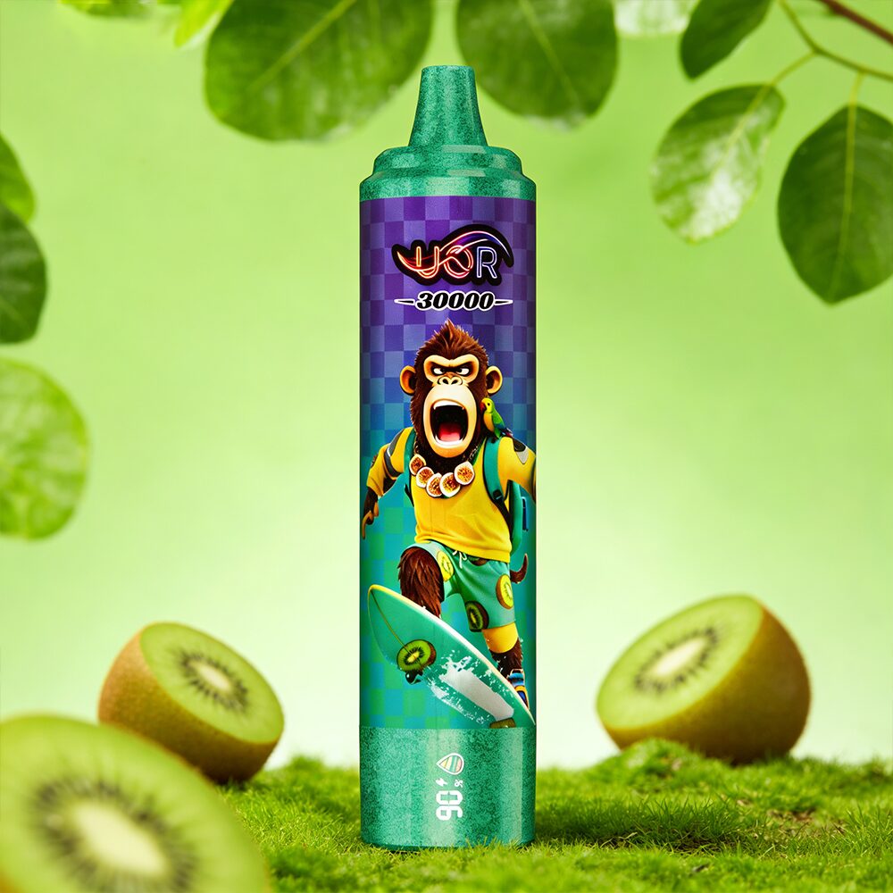 UOR Tornado 30000 30K Puffs LED Display Rechargeable Disposable Vape EU Warehouse in Kiwi Passion Fruit Guava flavor