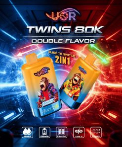 UOR Twins 80000 80k Puffs Double Flavor Dual Mesh Disposable Vape with LED Display EU Warehouse product image