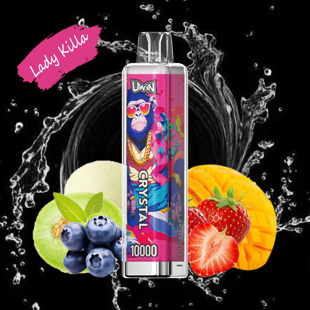 Uwin Crystal 10000 10K Puffs Disposable Vape Edition in 20. Lady Killa flavor