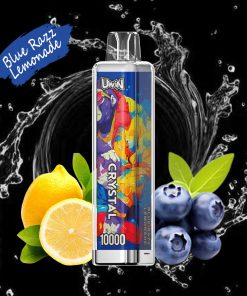 Uwin Crystal 10000 10K Puffs Disposable Vape Edition in 21. Blue Razz Lemonade flavor