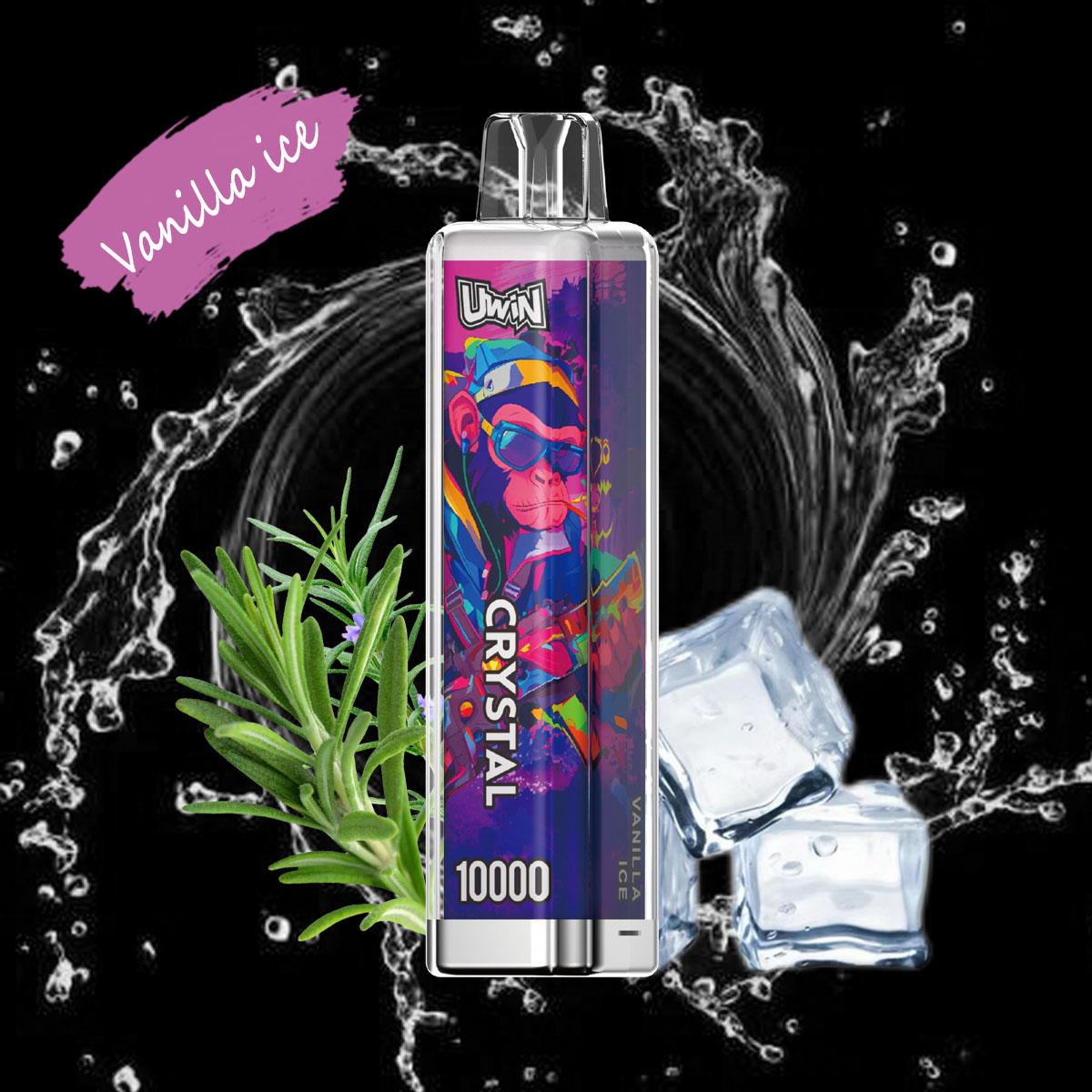 Uwin Crystal 10000 10K Puffs Disposable Vape Edition in 29. Vanilla Ice flavor