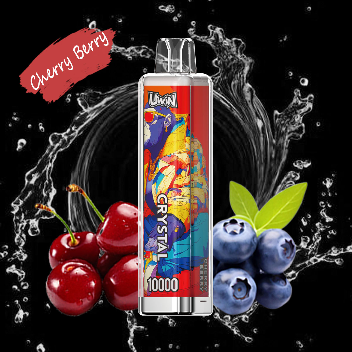 Uwin Crystal 10000 10K Puffs Disposable Vape Edition in uwin crystal 10000 10k cherry berry flavor