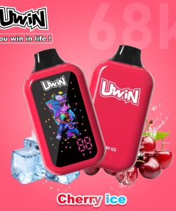 Uwin Digital Box 68000 68K Puffs LED Display Edition Disposable Vape in Cherry Ice flavor