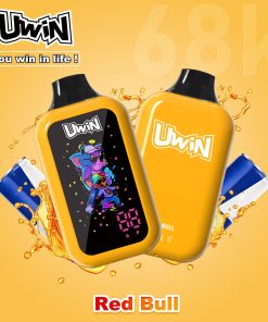 Uwin Digital Box 68000 68K Puffs LED Display Edition Disposable Vape in Red Bull flavor