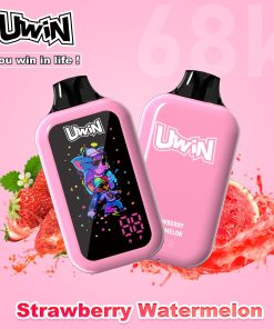 Uwin Digital Box 68000 68K Puffs LED Display Edition Disposable Vape in Strawberry Watermelon flavor