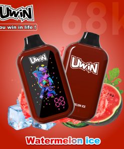 Uwin Digital Box 68000 68K Puffs LED Display Edition Disposable Vape in Watermelon Ice flavor