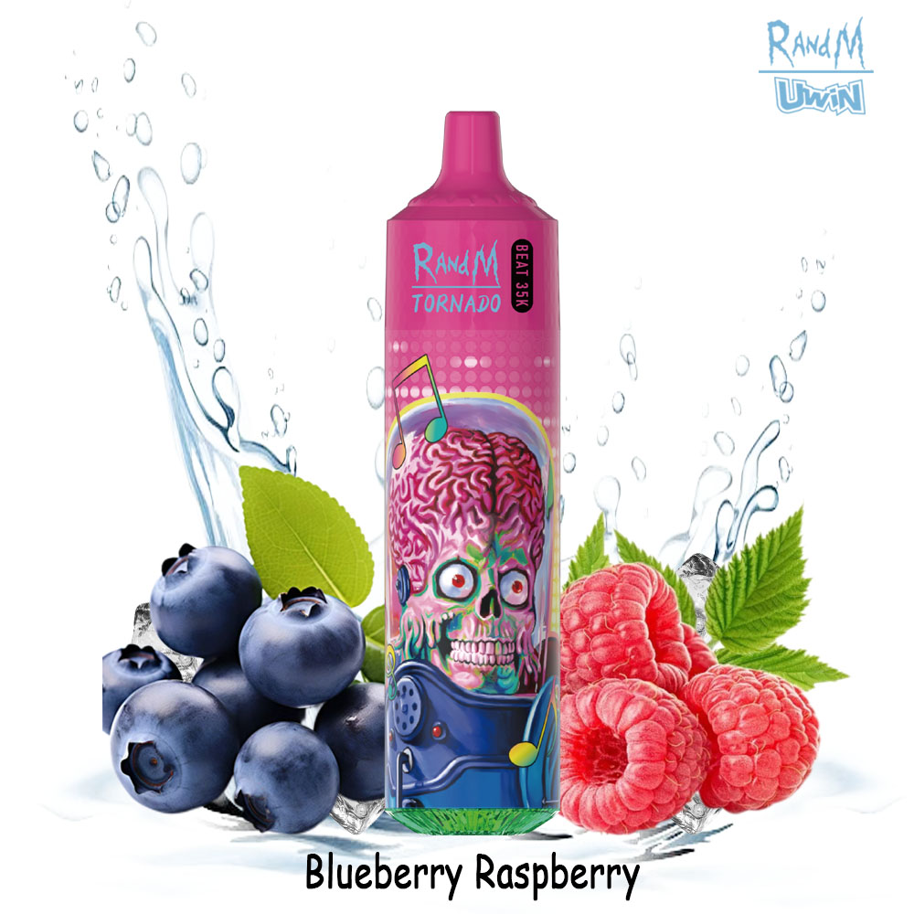 Uwin RandM Tornado 35000 35K Puffs Edition RGB Lights Disposable in 1. Blueberry Raspberry flavor
