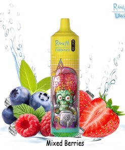 Uwin RandM Tornado 35000 35K Puffs Edition RGB Lights Disposable in 10. Mixed Berries flavor