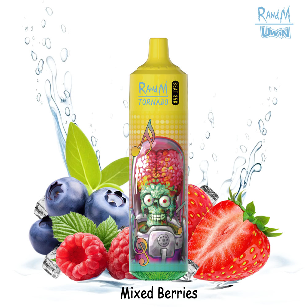 Uwin RandM Tornado 35000 35K Puffs Edition RGB Lights Disposable in 10. Mixed Berries flavor