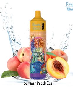Uwin RandM Tornado 35000 35K Puffs Edition RGB Lights Disposable in 12. Summer Peach Ice flavor