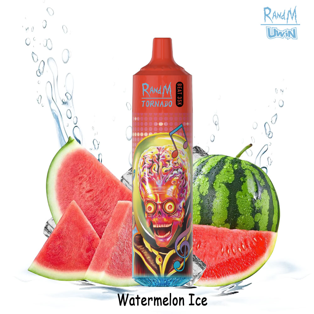Uwin RandM Tornado 35000 35K Puffs Edition RGB Lights Disposable in 4. Watermelon Ice flavor