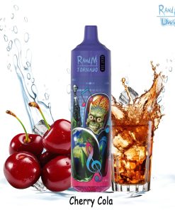 Uwin RandM Tornado 35000 35K Puffs Edition RGB Lights Disposable in 9. Cherry Cola flavor