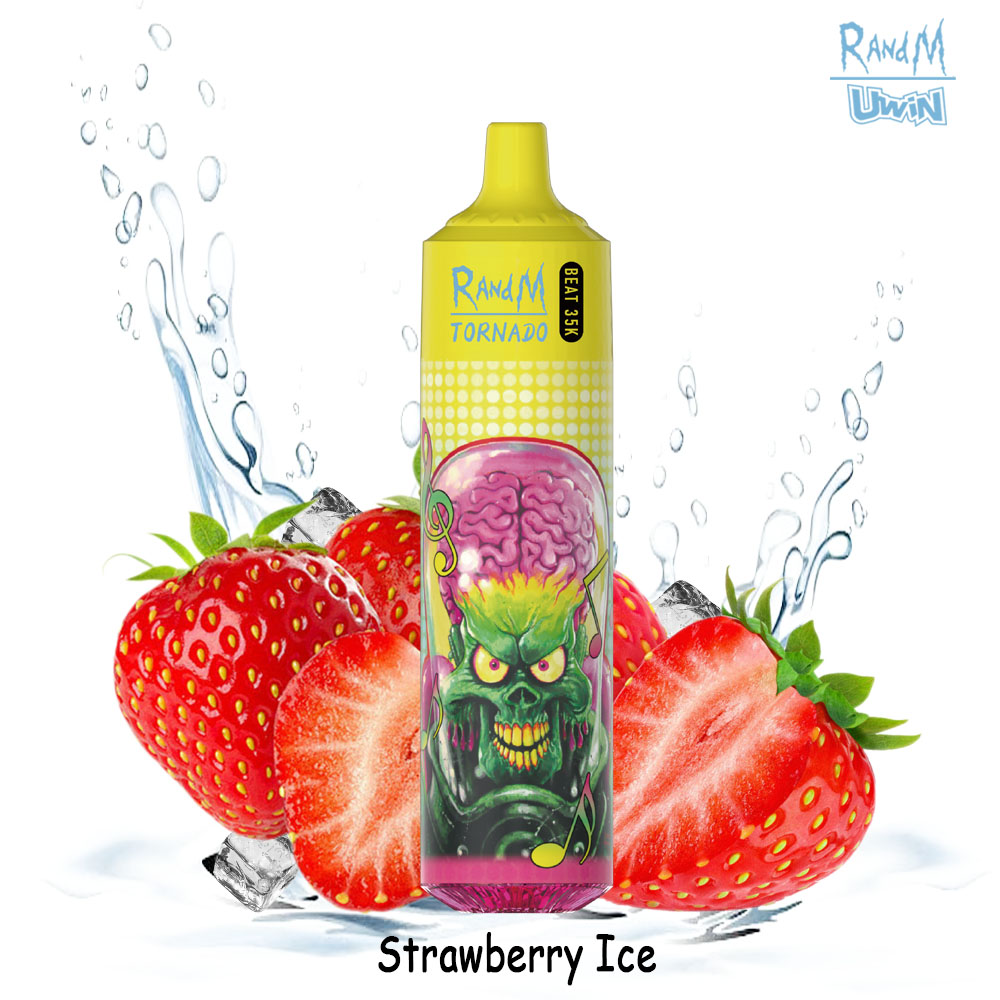 Uwin RandM Tornado 35000 35K Puffs Edition RGB Lights Disposable in uwin randm tornado 35000 35k strawberry ice flavor