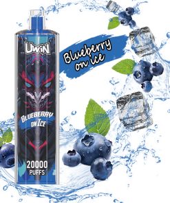 Uwin Shisha Hookah Crystal 20000 20k Puffs Edition Rechargeable Disposable Vape in Blueberry on Ice flavor