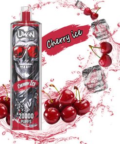 Uwin Shisha Hookah Crystal 20000 20k Puffs Edition Rechargeable Disposable Vape in Cherry Ice flavor