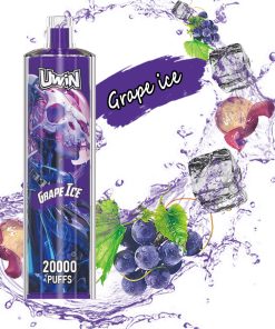 Uwin Shisha Hookah Crystal 20000 20k Puffs Edition Rechargeable Disposable Vape in Grape Ice flavor