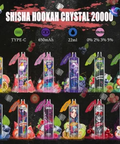 Uwin Shisha Hookah Crystal 20000 20k Puffs Edition Rechargeable Disposable Vape product image
