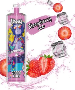 Uwin Shisha Hookah Crystal 20000 20k Puffs Edition Rechargeable Disposable Vape in Strawberry Ice flavor