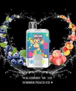 Uwin Twins Crystal 40000 40k Puffs Double Taste LED Display Disposable Vape in Blueberry On Ice & Summer Peach Ice flavor