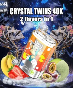 Uwin Twins Crystal 40000 40k Puffs Double Taste LED Display Disposable Vape product image