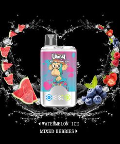 Uwin Twins Crystal 40000 40k Puffs Double Taste LED Display Disposable Vape in Watermelon Ice & Mixed Berries flavor