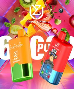 UZY Triple Flavor 60000 60K Puffs 3 in 1 Flavors Rechargeable LED Display Disposable Vape product image