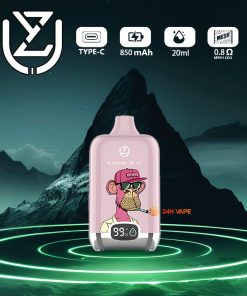 UZY Bang Digital 15000 Puffs 0% 2% 3% 5% Nicotine LED Display Disposable Vape in Blueberry on Ice flavor