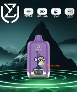 UZY Bang Digital 15000 Puffs 0% 2% 3% 5% Nicotine LED Display Disposable Vape in Grape Ice flavor
