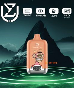 UZY Bang Digital 15000 Puffs 0% 2% 3% 5% Nicotine LED Display Disposable Vape in Red Energy Ice flavor