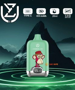 UZY Bang Digital 15000 Puffs 0% 2% 3% 5% Nicotine LED Display Disposable Vape in Strawberry Kiwi flavor