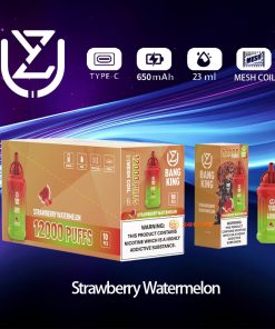 UZY Bang King 12000 12K Puffs 0% 2% 3% 5% Nicotine Edition Disposable in Peach Berry flavor