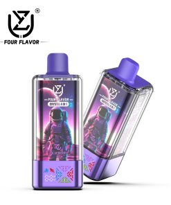 UZY Four Flavors 100000 100K Puffs Crystal 4 In 1 Flavors Rechargeable LED Display Disposable Vape in Blueberry Ice & Strawberry Banana & Two Apple &