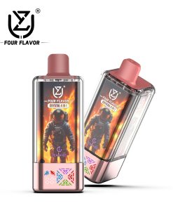 UZY Four Flavors 100000 100K Puffs Crystal 4 In 1 Flavors Rechargeable LED Display Disposable Vape in Peach Ice & Blueberry Cherry & Energy Drink &