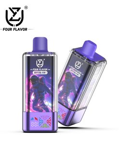 UZY Four Flavors 100000 100K Puffs Crystal 4 In 1 Flavors Rechargeable LED Display Disposable Vape in Watermelon Ice & Blue Razz Cherry & Watermelon Sour