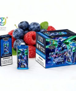 UZY Crystal Star 60000 60K Puffs Smart Display Rechargeable Disposable Vape in uzy crystal star 60000 60k blueberry raspberry flavor
