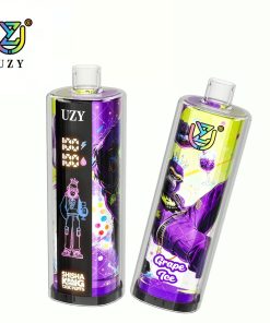UZY Shisha Hookah King 120000 120K Puffs Smart Screen LED Display Disposable DTL in Grape Ice flavor