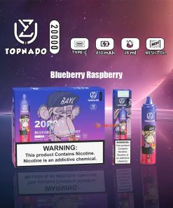UZY Tornado 20000 20K Puffs LED Display Edition Disposable in Blueberry Raspberry flavor