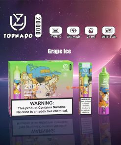 UZY Tornado 20000 20K Puffs LED Display Edition Disposable in Grape Ice flavor
