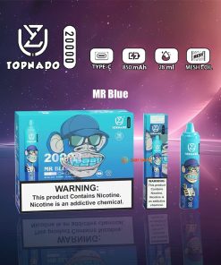 UZY Tornado 20000 20K Puffs LED Display Edition Disposable in MR Blue flavor