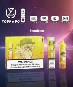 UZY Tornado 20000 20K Puffs LED Display Edition Disposable in Peach Ice flavor