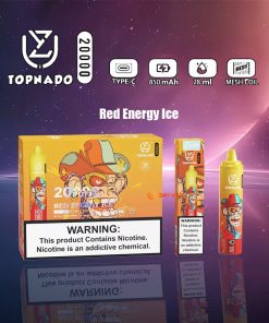 UZY Tornado 20000 20K Puffs LED Display Edition Disposable in Red Energy Ice flavor