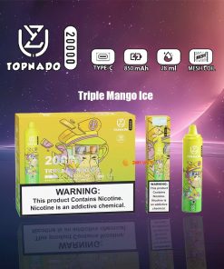 UZY Tornado 20000 20K Puffs LED Display Edition Disposable in Triple Mango Ice flavor