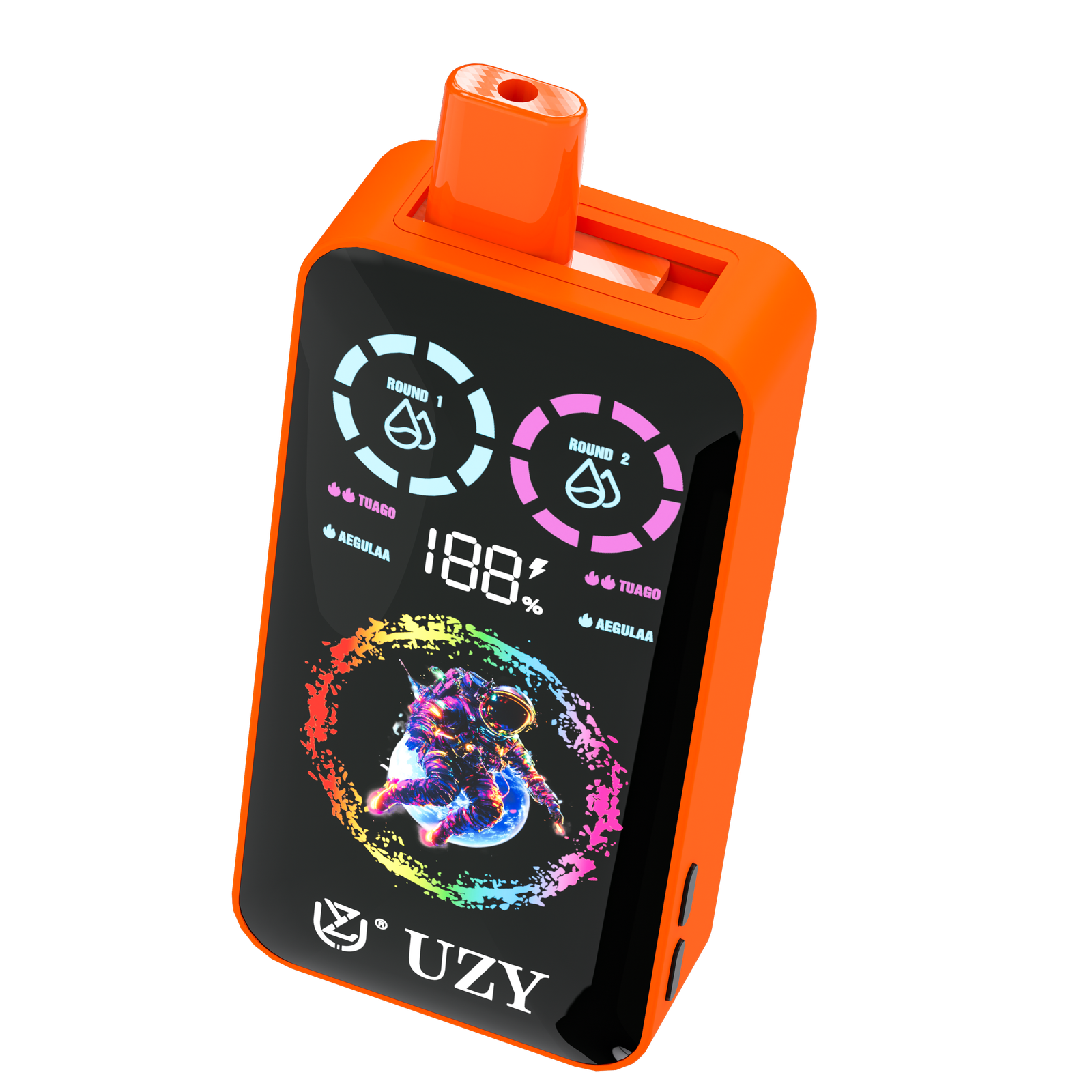 UZY Tornado 30000 30K Puffs Double Taste RGD Screen Display Disposable Vape in Blue Razz Lemonade & Watermelon Bubblegum flavor